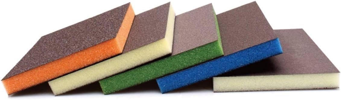 Sanding Sponges, 5-Piece Alumina Sand. Sponge Blocks 60-280 Grit For Wood Metal Drywall
