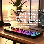 36-Key Portable Modular MIDI Keyboard Piano,Expandable to 108 Keys with Magnetic Connection System,Low-Latency BLE, USB-C & NFC,Open Protocol for Custom Workflows & AI Vibe Coding,Black