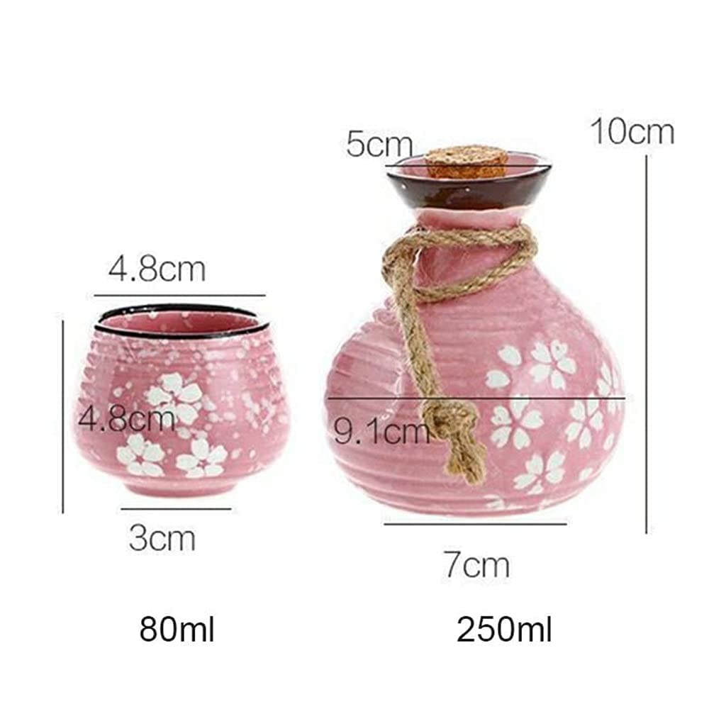 Tasses à saké, tasse à saké traditionnelle, verres à vin en céramique, petits et exquis, style européen, tasse à liqueur en céramique de fleurs de cerisier, ensemble de vin de bar à domicile, tasse à