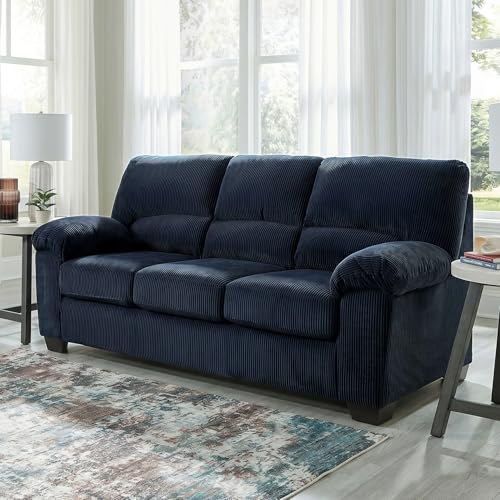 Signature Design by Ashley SimpleJoy Contemporary Sofa for Living Room, Blue - Image 3