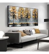 Large Lion Painting Wall Art - Hand Painted Canvas, 29x59 Inches, Modern Abstract Blue & Gold Decor For Living Room, Office, Or Bedroom - View #14