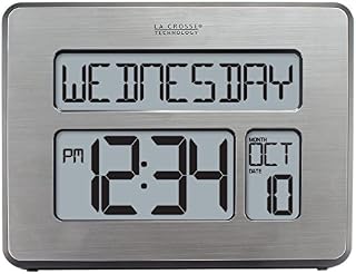 La Crosse Technology C86279 Atomic Full Calendar Clock with Extra Large Digits