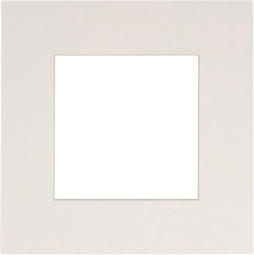 Miniatura 7 de Alfombrilla de 14 x 14 pulgadas, corte biselado para fotos de 10 x 10 pulgadas, apertura de tablero de fotos con forma cuadrada blanca precortada,