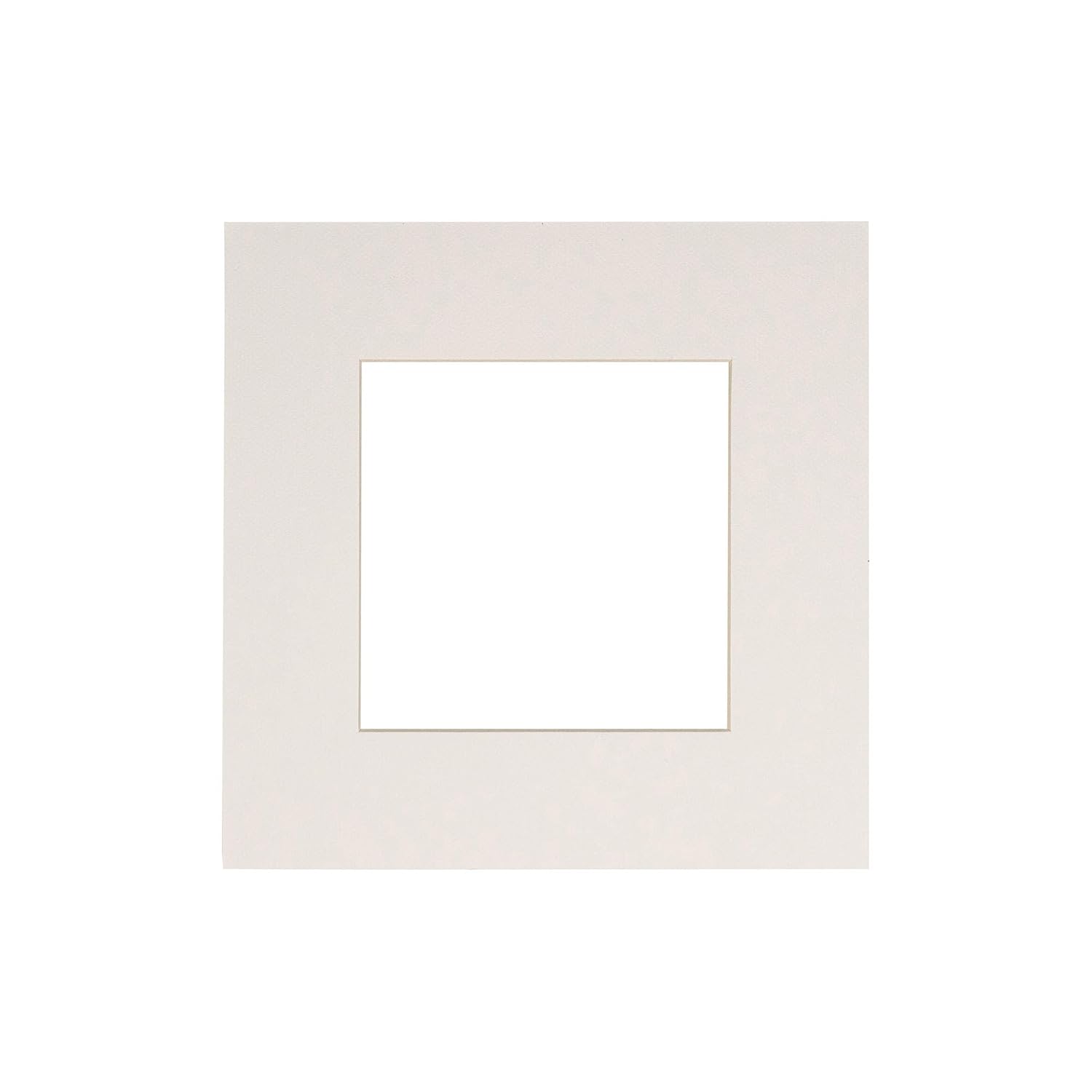 8x8 Mat for 16x16 Frame - Precut Mat Board Acid-Free Textured White 8x8 Photo Matte for a 16x16 Picture Frame, Premium Matboard for Family Photos, Show Kits, Art, Picture Framing, Pack of 1 Mat
