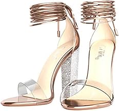 tie up rose gold heels