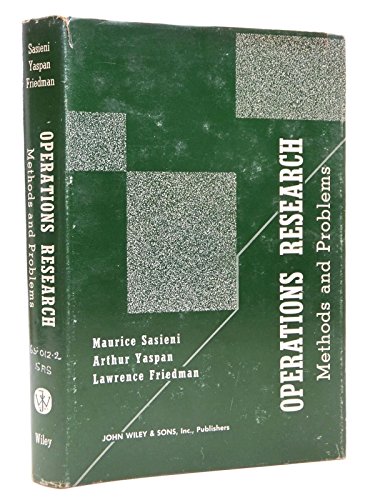 Operations Research: Methods and Problems B001NSUQPC Book Cover