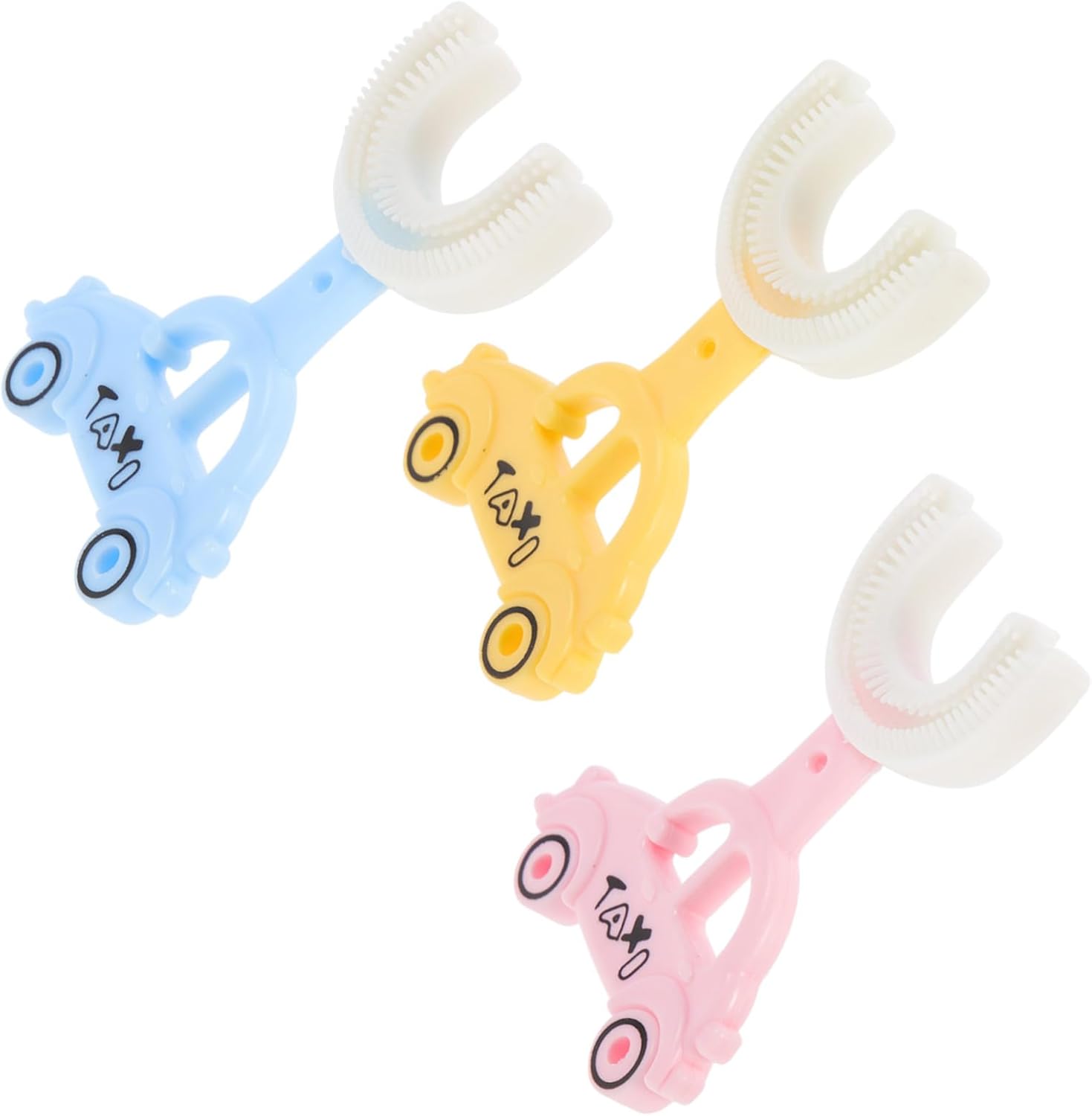 3pcs U Shaped Silicone Toothbrush Bite Resistant Soft Brush Head for Deep Cleaning Oral Care Manual Tooth Cleaner