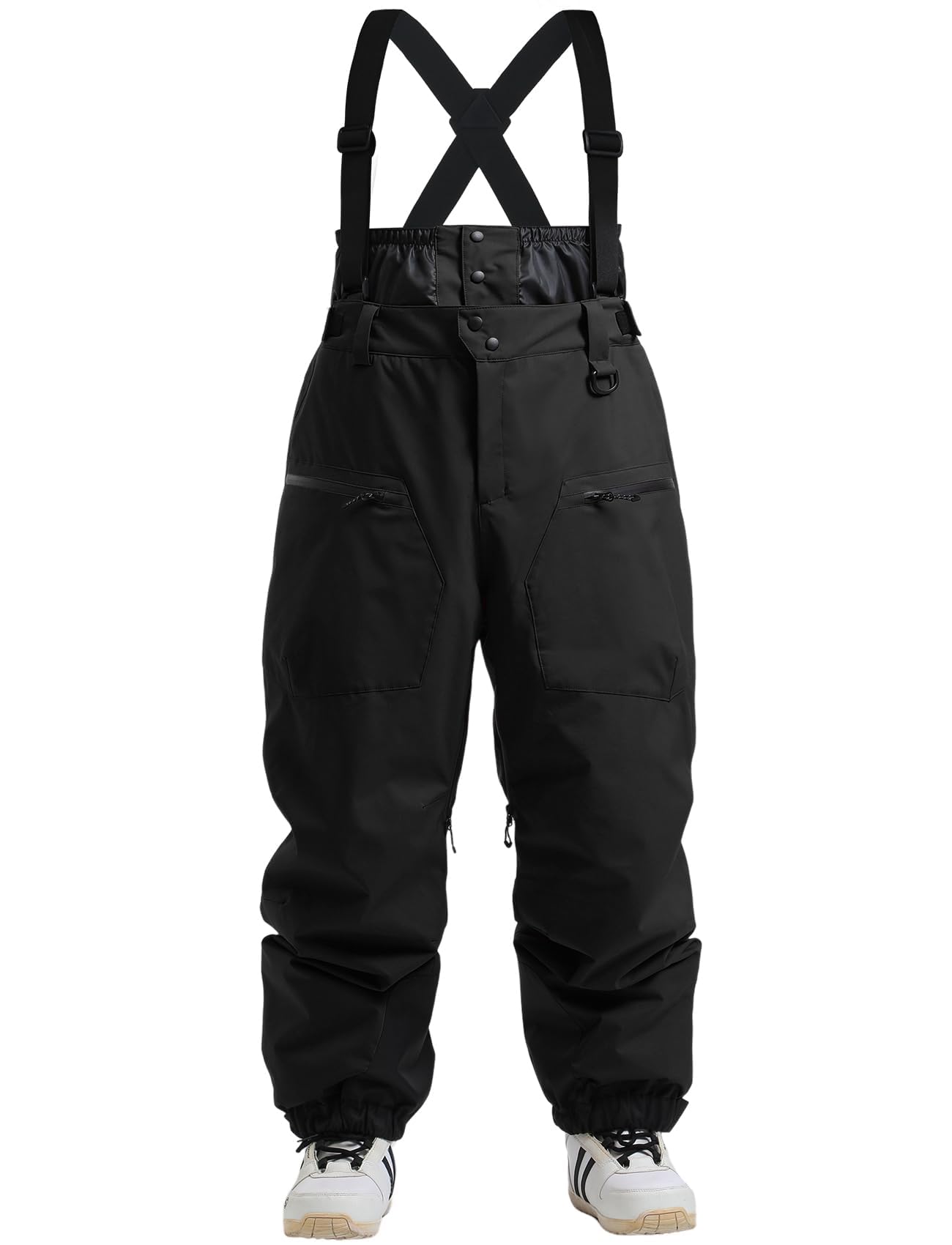 IMPHUT Ski Pants Snowboard Pants for Men, Baggy Snow Pants Insulated Waterproof Windproof, Mens Snow Bibs Overall