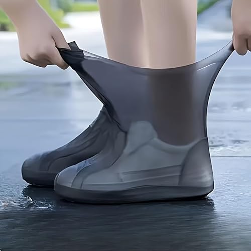 1 Pair Waterproof Shoe Covers, Anti-Slip Water Resistant Overshoes Silicone