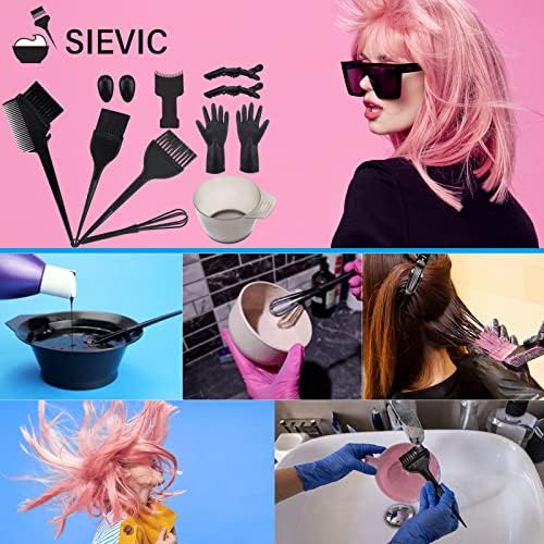 42 Pieces Hair Dye Coloring Kit — top-down angle highlighting key features