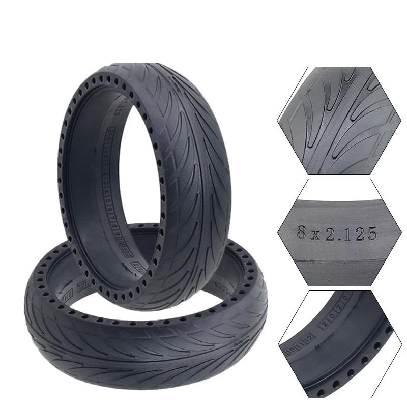 Pneumatico in gomma piena ES3 8x2.125 da 8 pollici per pneumatico smorzante antiforatura adatto per Ninebot per scooter elettrico Segway ES1 ES2 ES4(2 pcs)