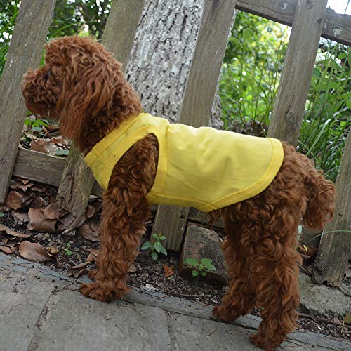 2018 Pet Clothes Dog Clothing Blank T-Shirt Tanks Top Vests For Small Middle Large Size Dogs 100% Cotton Dog Summer Vest Classic (S, Yellow) #TOP7