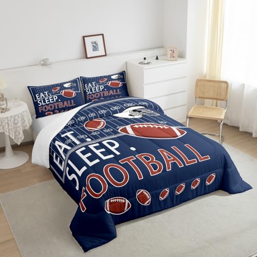 Image of Feelyou Football Comforter Set Bedding Full Size for Kids Bedroom