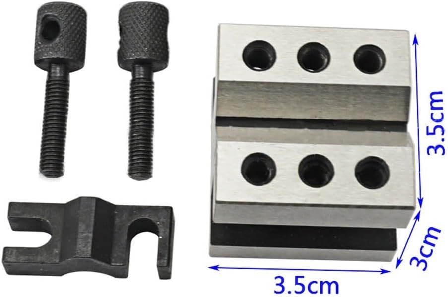 Hardened Steel V-Block Fixture Set with Clamp, 90 Degree Precision Ground Machinist Block for Milling Drilling Inspection, Parallel Square Centering Tool for Workshop(60x60x50mm)