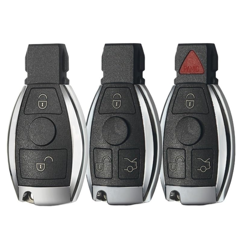 Suitable for for Mercedes Benz Year 2000+ Supports Original NEC and BGA 2/3/4 Buttons Keyless Entry Remote Car Key(2 Buttons)