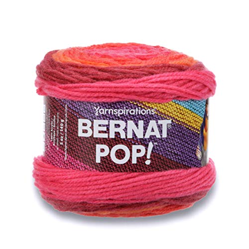 Bernat Pop!, 5Oz, Guage 4 Medium, 100% Acrylic, Scarlet Sizzle #TOP7