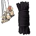 xihua Corde de Chanvre Souple de Coton 10 mètres Multifonctionnel Fixe Naturel de Corde Longue Durable Noir