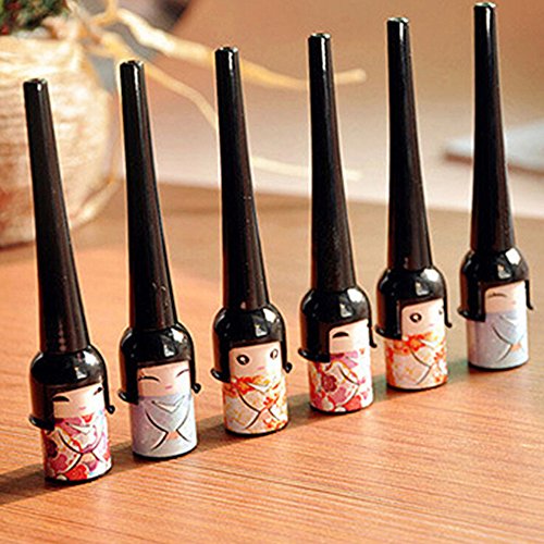 1x Cute Lucky Doll Black Waterproof Liquid