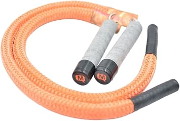 Mute Split Ropes Adaptive Jump Rope BULL Version seated rope for wheelchair fitness. Great for building grip strength, core and cardio. 8 oz per side.