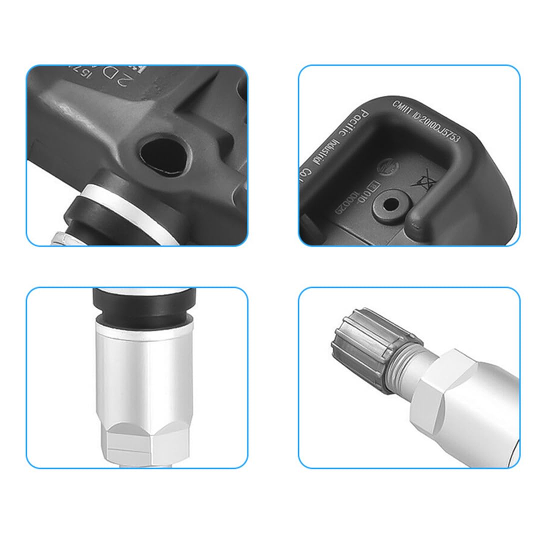 FASTCHE TPMS Sensor, 433MHz Tire Pressure Monitor System for Toyota Supra 2019/03-2022/12 Replaces# 42607WAA02（4 Pack）