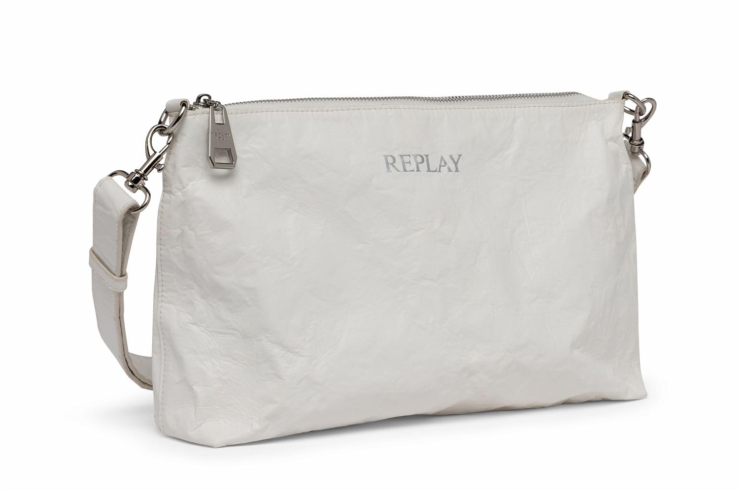 Replay women's handbag made of faux leather, white (Optical White 001), one size