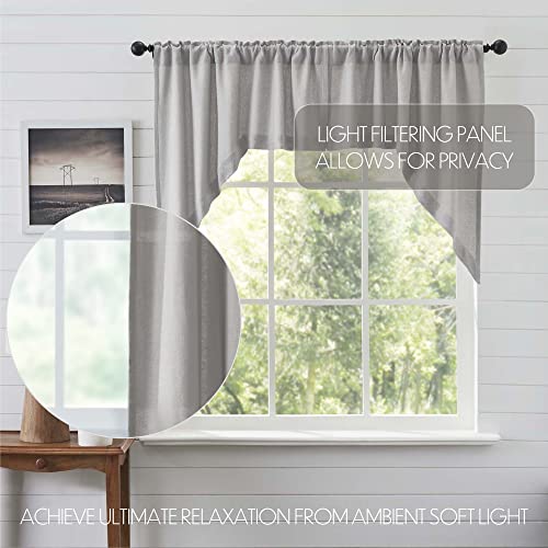 VHC-Brands-Burlap-Dove-Grey-Farmhouse-Curtains-Swag-Set-of-2-36x36x16 VHC Brands Burlap Dove Grey Farmhouse Curtains Swag Set of 2 36x36x16