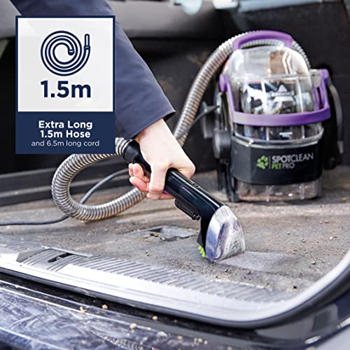 BISSELL SpotClean Pet Pro | 750W Portable Carpet Cleaner | Removes Spills, Stains and Pet Messes | includes Pet Stain Trapper Tool | Cleans Carpets, Upholstery & Car | 15588 | 2.8L | Black/Purple - Image 6
