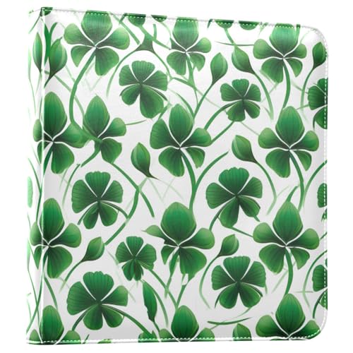 Álbum de fotos DIY con cubierta de cuero sintético verde shamrock para familia, autoadhesivo, 8x10 pulgadas, 40 páginas, libro de fotos con anillas para parejas, aniversario, boda y viajes miniatura 1