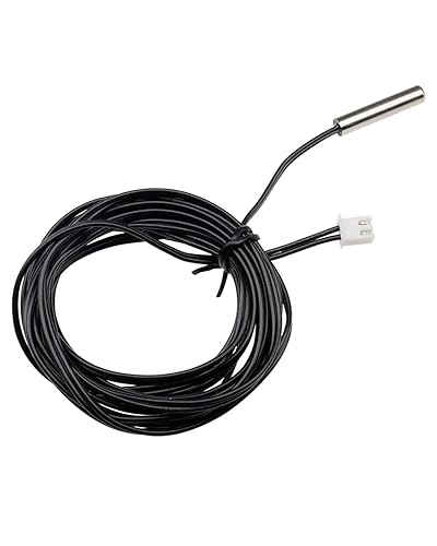 Miniatura 3 de diymore Sonda de sensor de temperatura de 10 K, sonda de temperatura de 6.6 ft, 3 piezas de acero inoxidable 3950 NTC sonda de sensor de temperatura