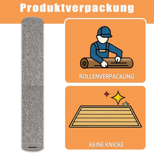 FANGCCC Schmutzfangmatte Innen 50 x 80 cm, rutschfest Fußmatte Außen und Innen, Waschbar Sauberlaufmatte Türmatte, Wasserdicht Eingangsteppich, Absorbierend Fussmatte für Eingang, Haustür, Flur, Grau