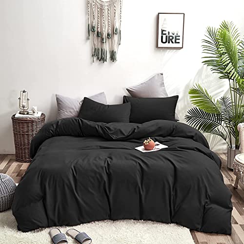 Wellboo Black Comforter Sets Full Men Boys Plain Black Bedding Comforters Cotton Women Adults Solid Black Quilts Adults Teens Dark Color Warm Blankets Modern Pure Black Soft Deep Color Comforters Wellboo Black Comforter Sets Full Men Boys Plain Black Bedding Comforters Cotton Women Adults Solid Black Quilts Adults Teens Dark Color Warm Blankets Modern Pure Black Soft Deep Color Comforters