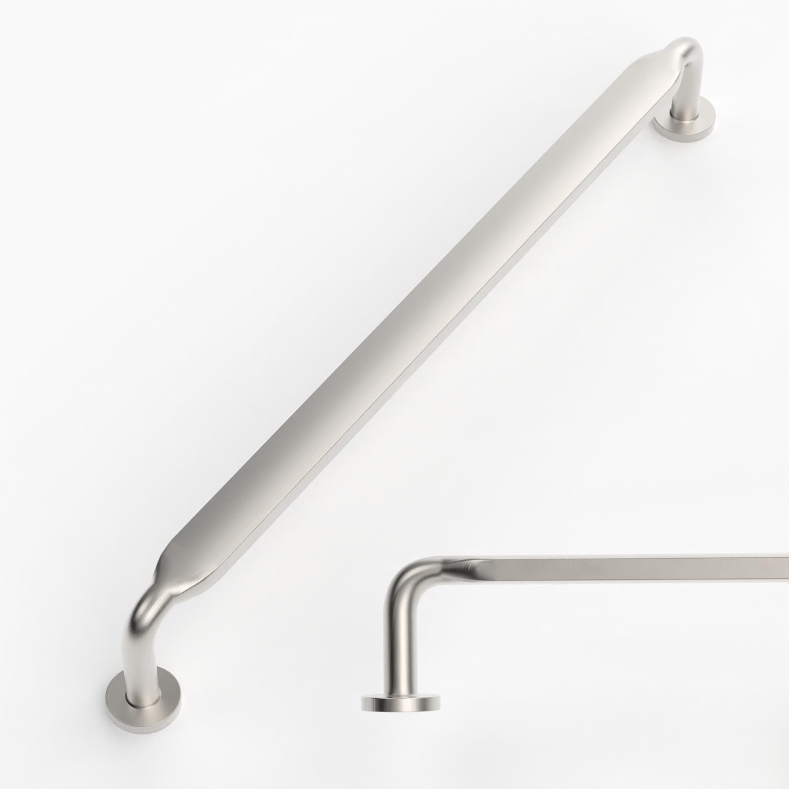 Amerdeco 10 Pack Brushed Satin Nickel Cabinet Pulls 7.5 Inch(192mm) Hole Centers Kitchen Cabinet Handles Solid Zinc Alloy Cabinet Hardware Drawer Pulls ZH0051