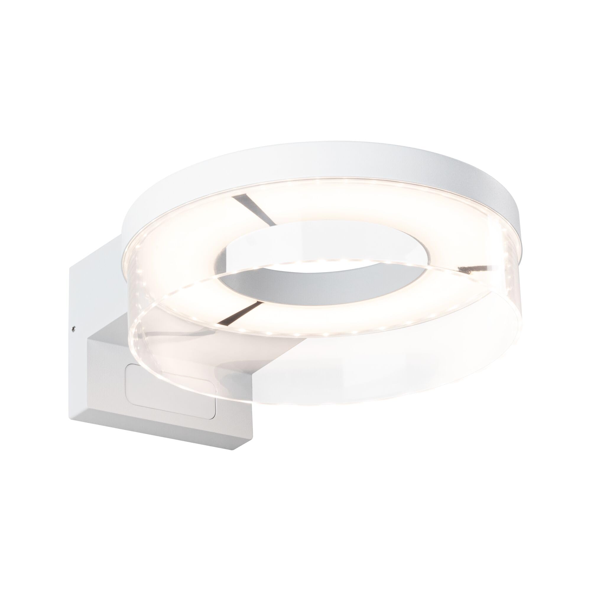 Paulmann 93112 LED Außenwandleuchte Capera Bewegungsmelder IP44 231mm 3000K 8 / 1x1,2W 700lm 230V Weiß Aluminium