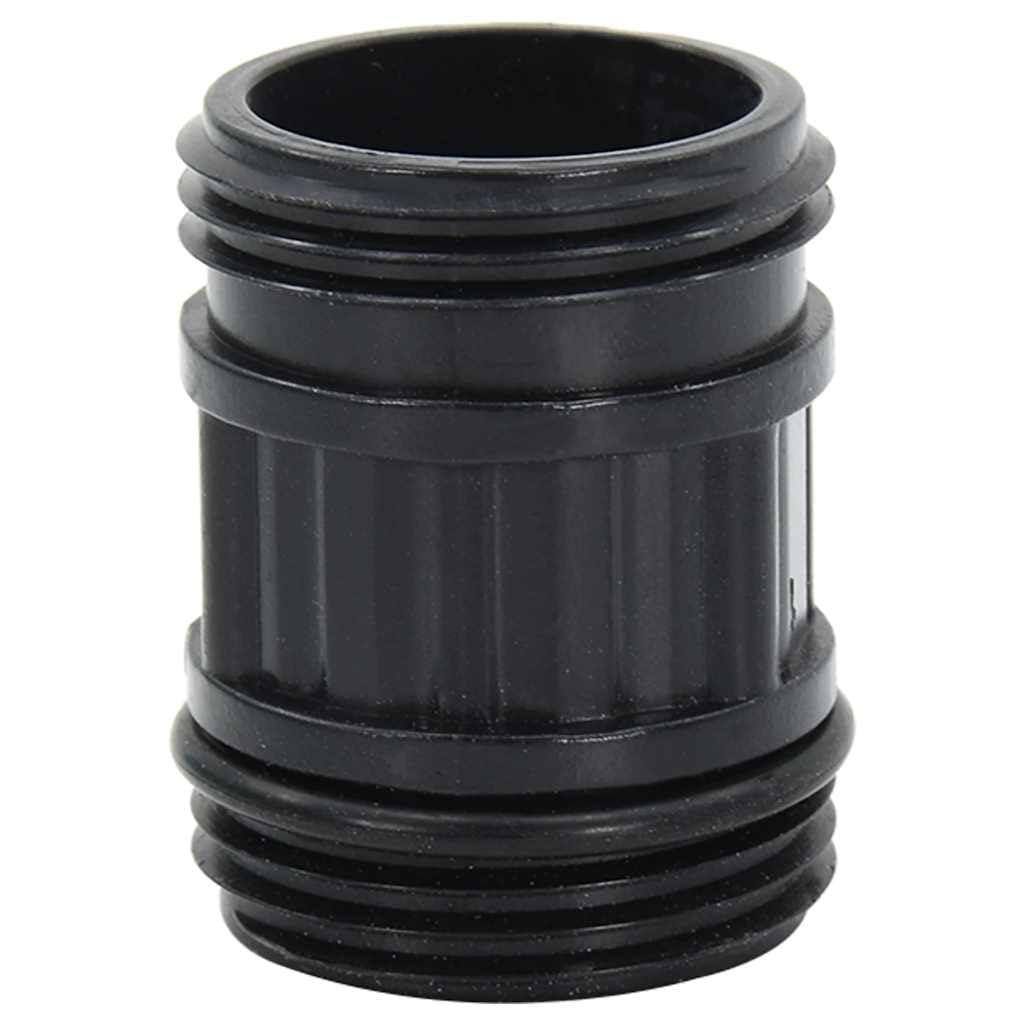 Manguera de aspiración negra con conectores de PVC de 1 pulgada y 10 m de longitud, manguera de agua flexible para riego de jardín y limpieza con diseño sin pliegues para terraza, balcón e