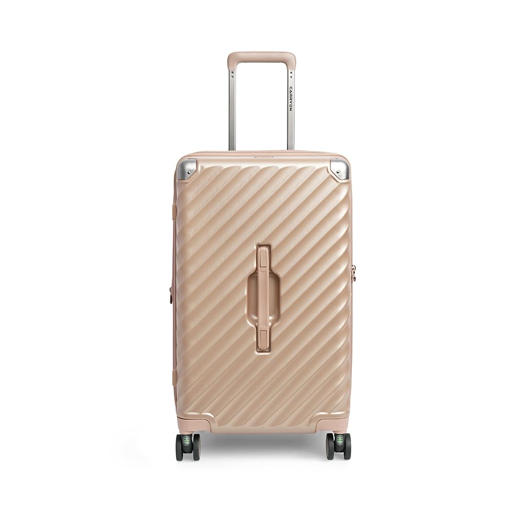 Valise rigide moyenne 67cm CarryOn Trunk extensible beige de 83L - 8