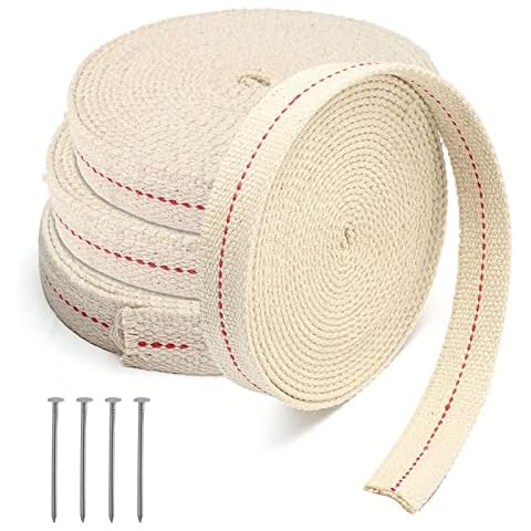 Oil Lamp Wicks, 2 Rolls 13.12FT 3/4" Flat Wide Oil Lamps for Indoors UK Wicks, Replacement Cotton Wicks for Oil Lamps for Oil Burners, Kerosene Lamp, Paraffin Lamp (3/4 inch, 2) Cover
