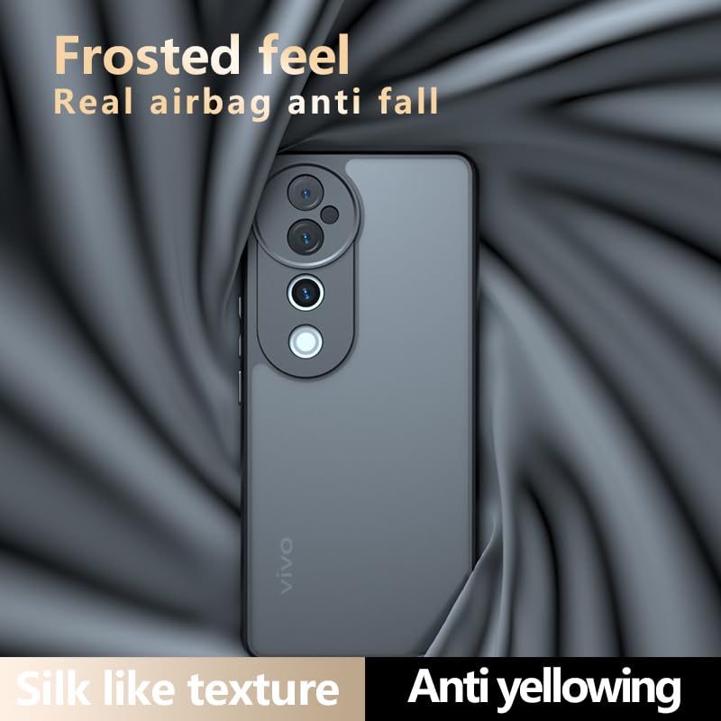 ILING Coque Pour Vivo V40 SE 5G, Texture Métal Mate Antichoc Dos Rigide