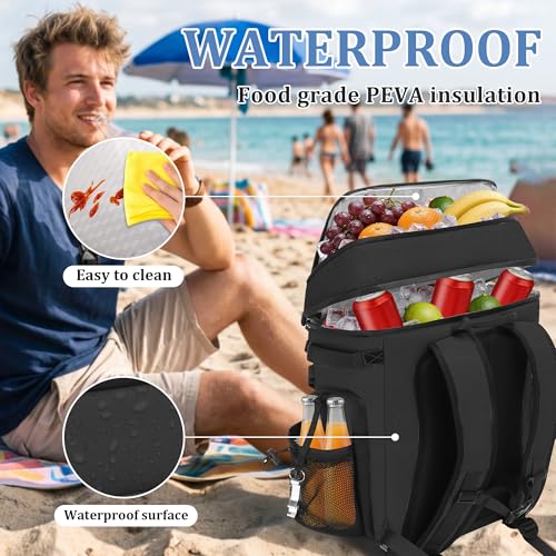 30L Large Cooler Backpack 48 Can Leakproof Waterproof Insulated - image 6