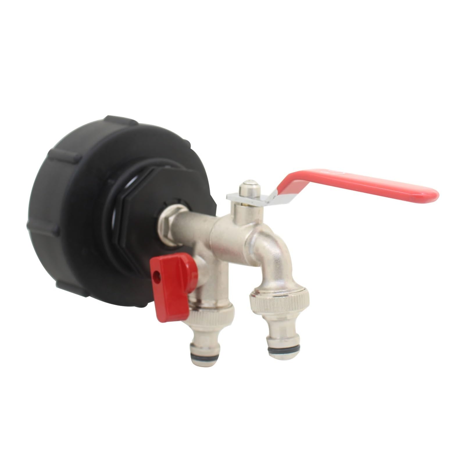 SSIMOO Kran do węża Ibc Mosiężny Adapter do kranu Ibc ze zbiornikiem spustowym z grubym gwintem kindly
