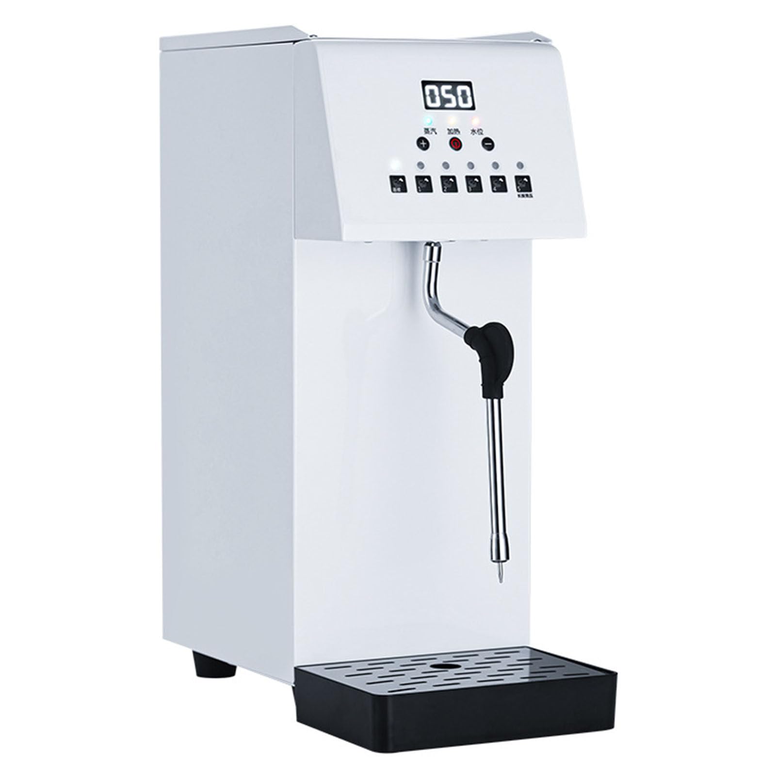 Montalatte e vaporizzatore, macchina per schiuma di latte e caffè espresso, vaporizzatore elettrico commerciale in acciaio inossidabile, multiuso, capacità 6 l, per caffè espresso, pasticcer