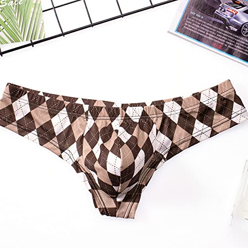Faringo Men's Underwear Bikini Thong Low Rise Fashion Comfortable Briefs Brown #TOP1