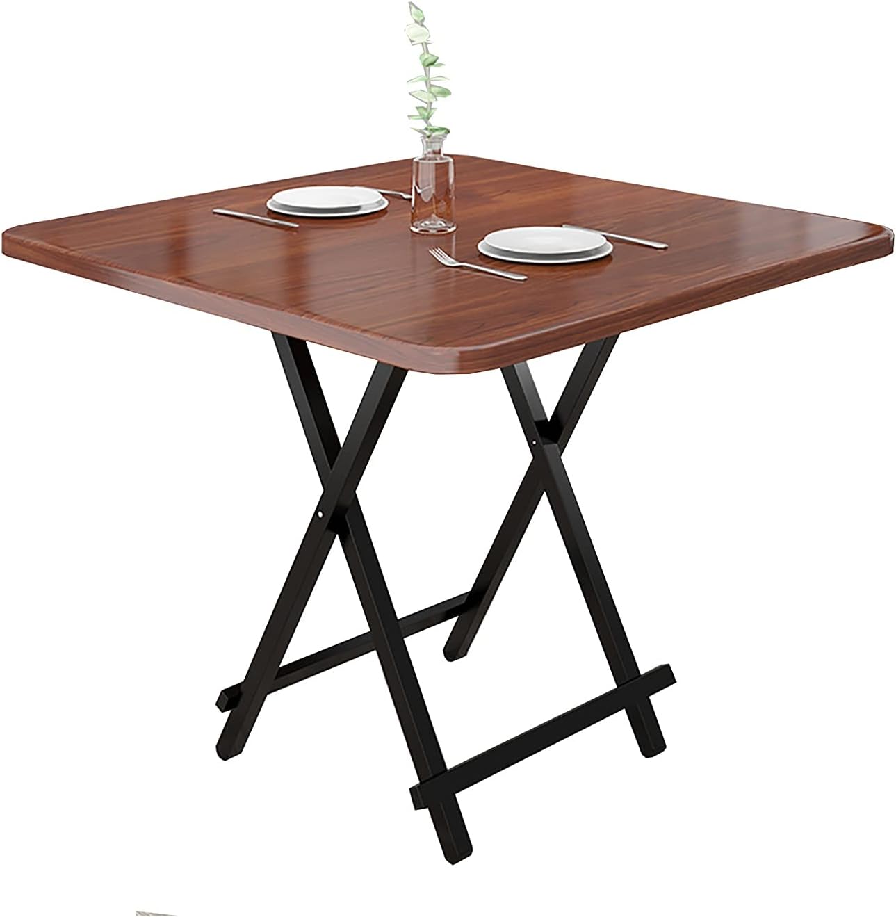 Folding Square Table, Home Dining Table/Leisure Table/Business Table, Convenient Outdoor Camping Table, 7 Colors (G 60cm) (A 60cm)