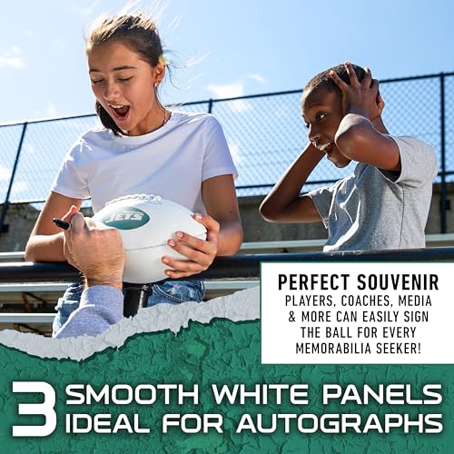 Image of Franklin Sports NFL Autograph Football - Official Size White Panel Souvenir Football for Autographs + Signatures - NFL Team Fan Shop Memorabilia