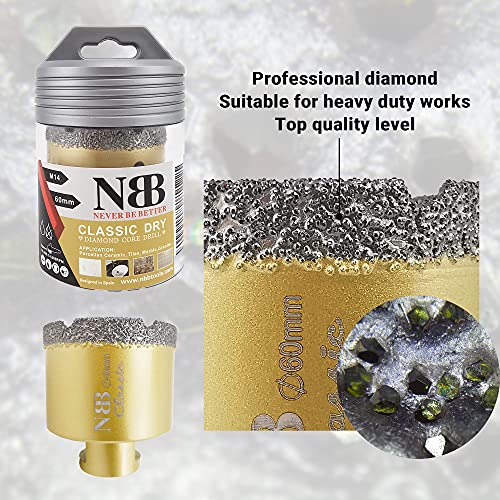 NBB vacuum brazed diamond hole saw with M14, Classic Golden type - Image 3