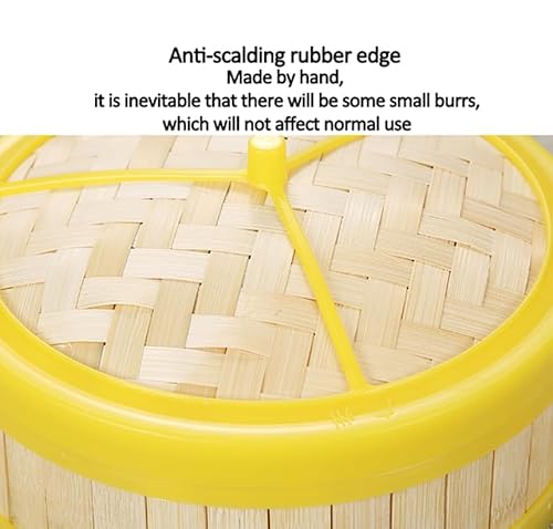 Luminexia 5-Tiers Bamboo Steamer,Kitchen Bamboo Steamer Basket,Steaming Basket With Lid,Steaming Pan Steaming Rack Cookware,Bamboo Cooker Best For Dim Sum,Vegetables,Meat And Fish - Image 5