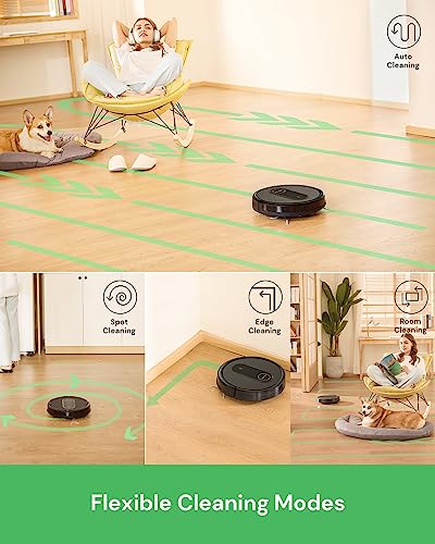 Vactidy T7 Robot Vacuum and Mop Combo, WiFi/App/Alexa/Siri Control, Robotic Vacuum Cleaner with Schedule, 2-in-1 Watertank and Dustbin, Self-Charging, Slim, for Hard Floor, Pet Hair, Carpet - Image 5