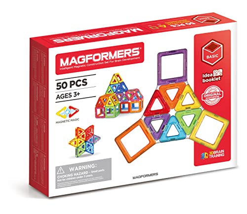 Magformers Set of 50 Magnetic Pieces (701006) Assorted Colour/Model