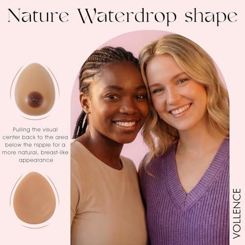 Image of Vollence One Pair Silicone Breast Forms Fake Boobs Crossdresser Prosthesis Mastectomy