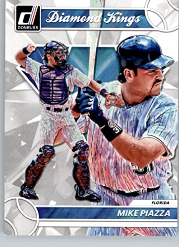 2023 Donruss #20 Mike Piazza Florida Marlins Diamond Kings Baseball Trading Card from Panini in Raw (NM or Better) Condition