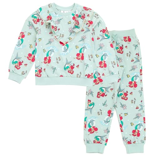 Image of Disney Girls Fleece Sweatshirt and Jogger Pants Outfit Set Newborn to Big Kid Sizes (Newborn - 14-16)